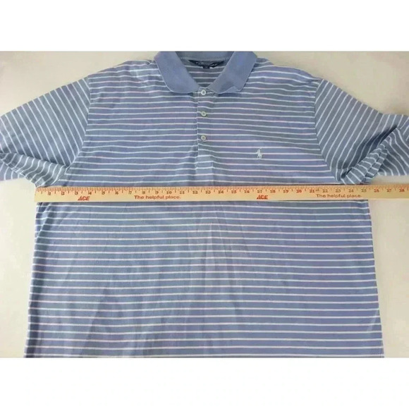 Polo by Ralph Lauren Men's  Blue & White  Striped Polo Shirt Size XL - Picture 6 of 13